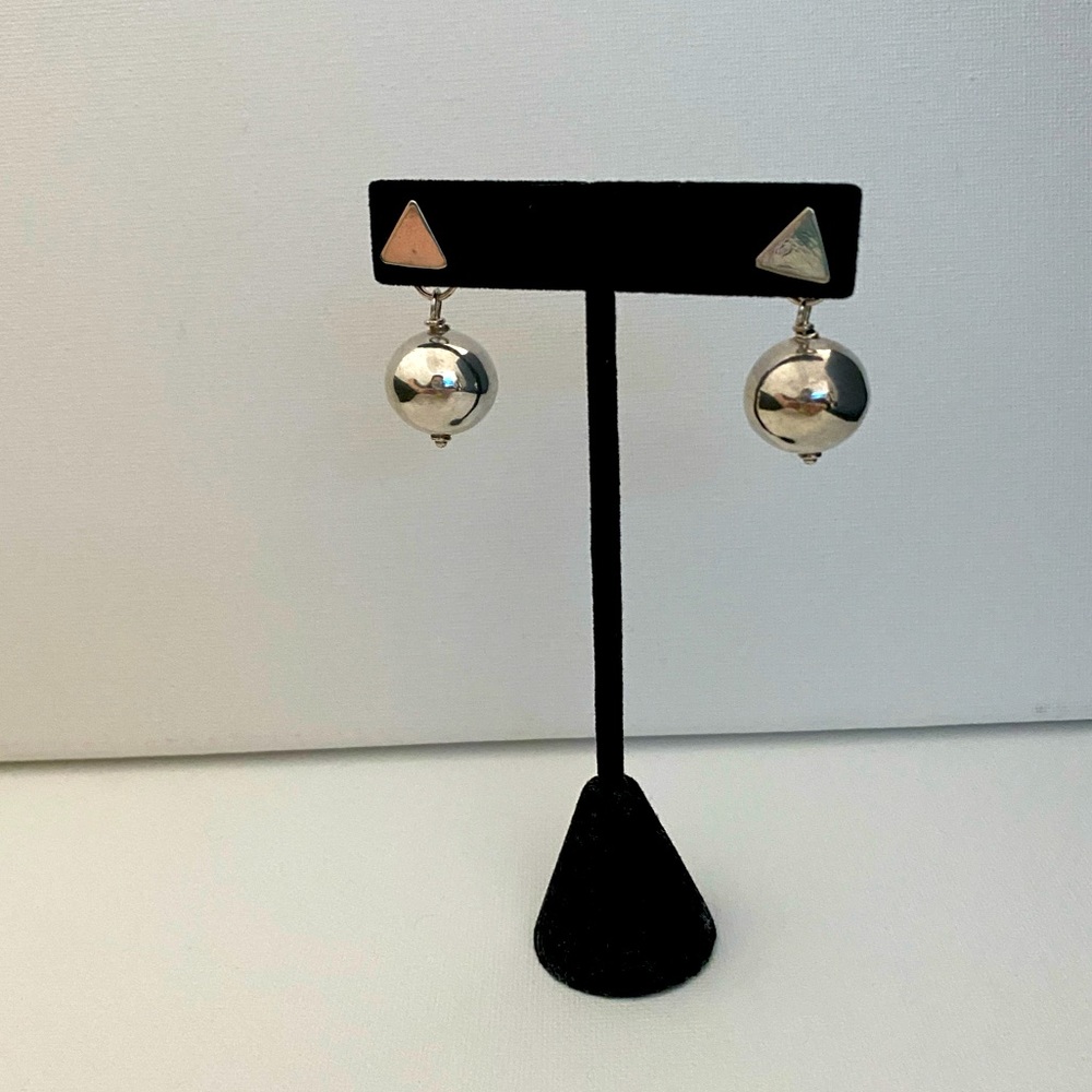 Sterling silver geometric earrings